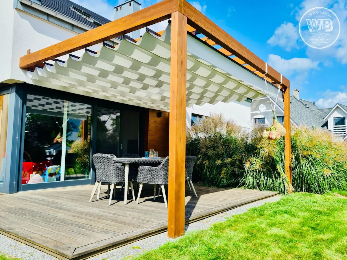 Drewniana pergola tarasowa - Woodbud - Poznań